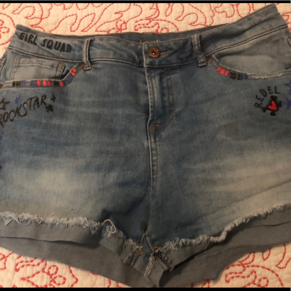 True Craft Blue Jean Short Shorts